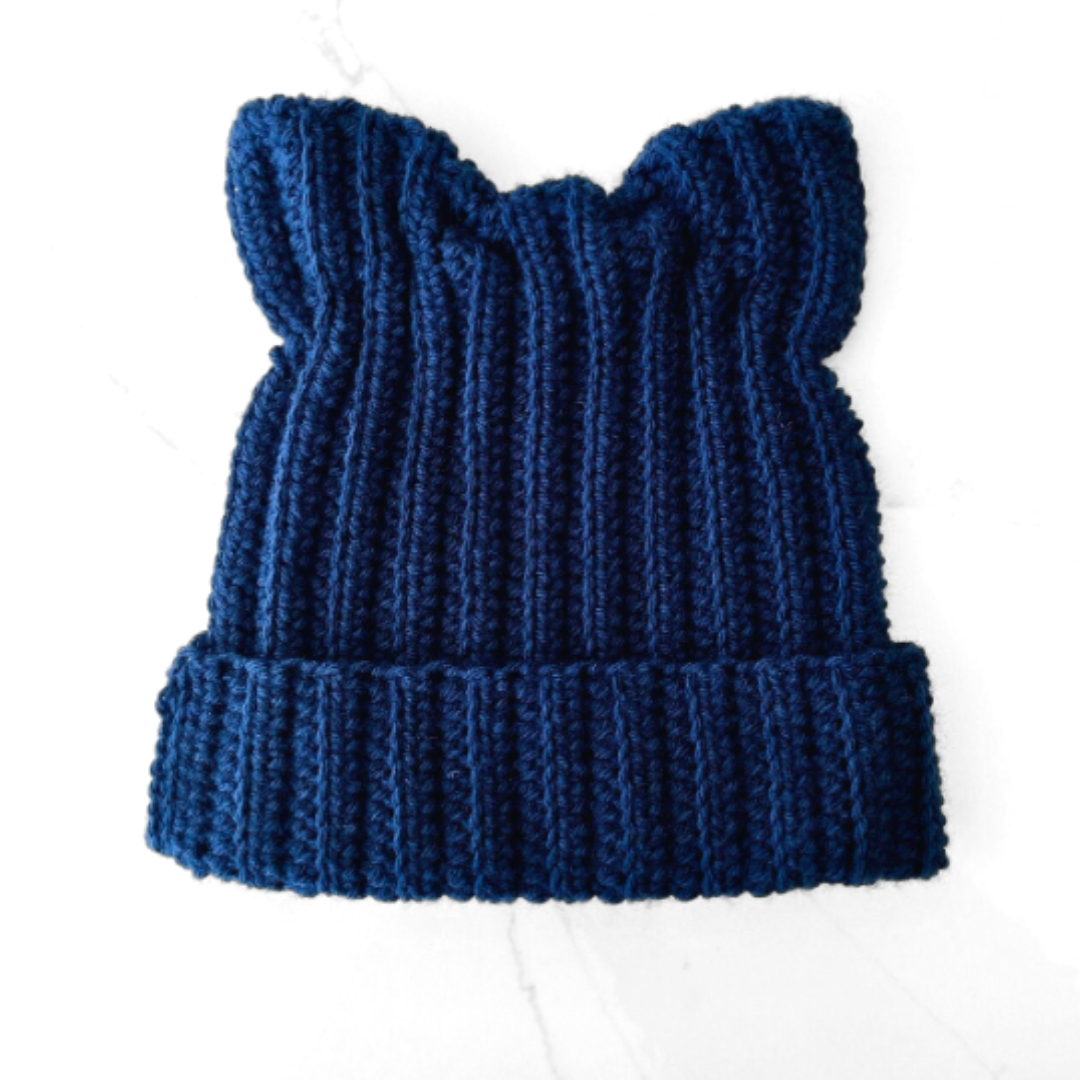 Easy Cat Ear Beanie FREE Crochet Pattern