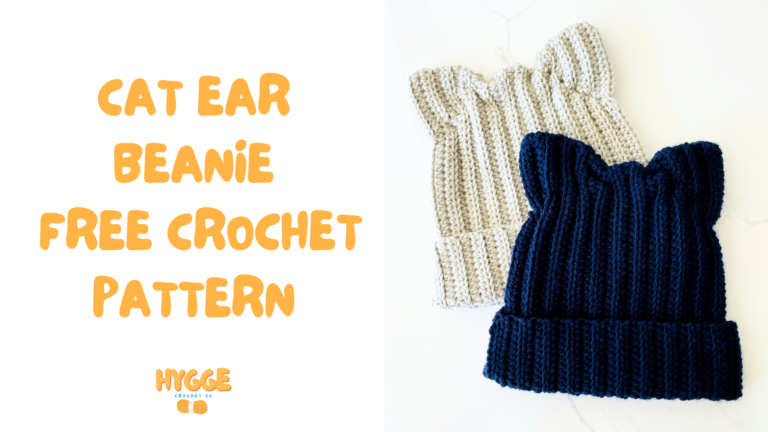 How to Crochet A Cat Beanie: Cat Ear Beanie Free Crochet Pattern ...