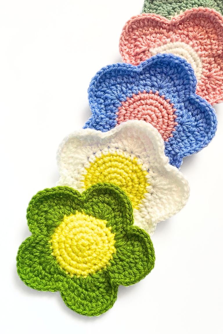 Easy Flower Coasters FREE Crochet Pattern