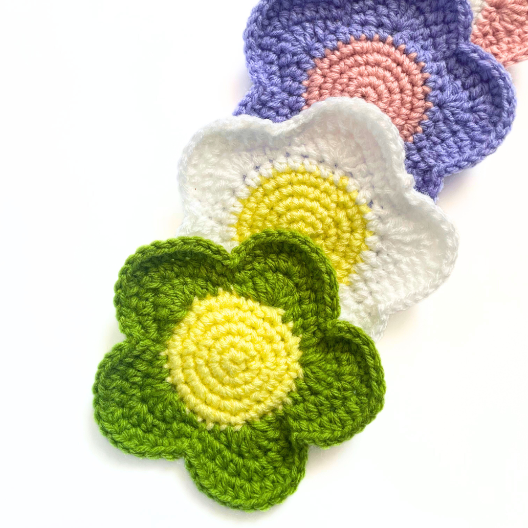 Retro Flower Coasters FREE Crochet Pattern