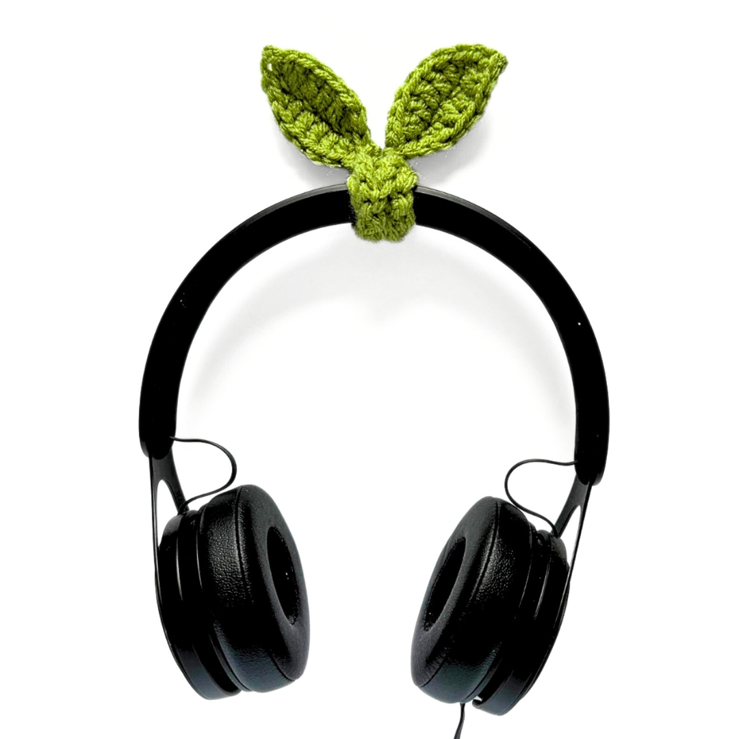 Headphone Leaf Sprout FREE Crochet Pattern