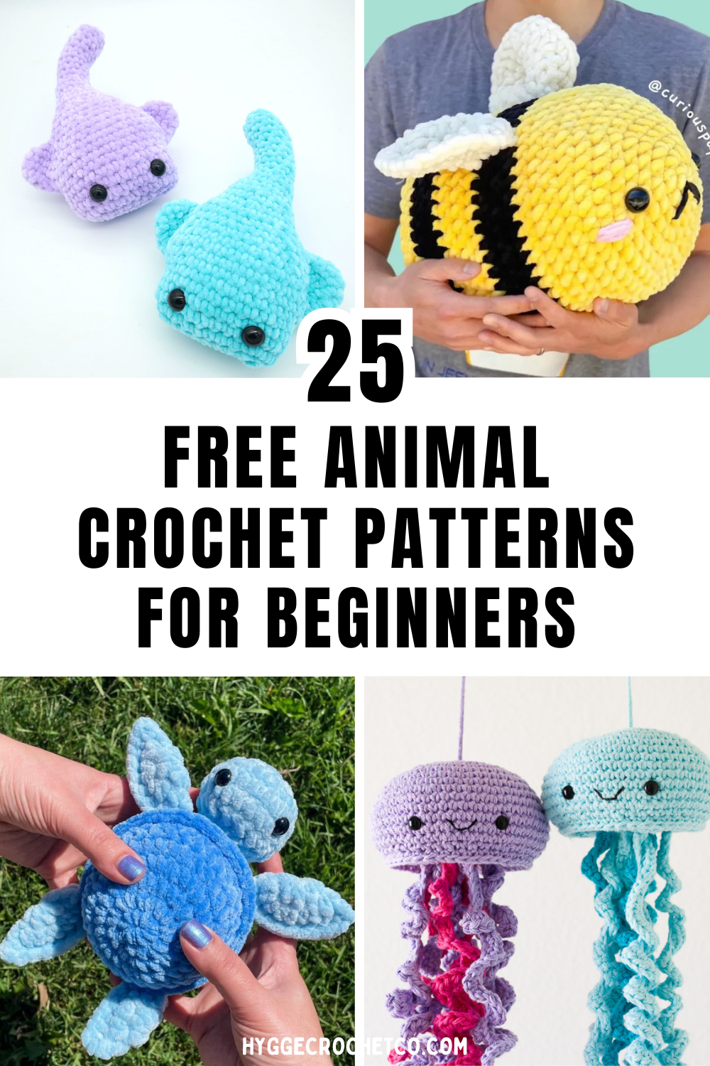 25 Free Animal Crochet Patterns for Beginners