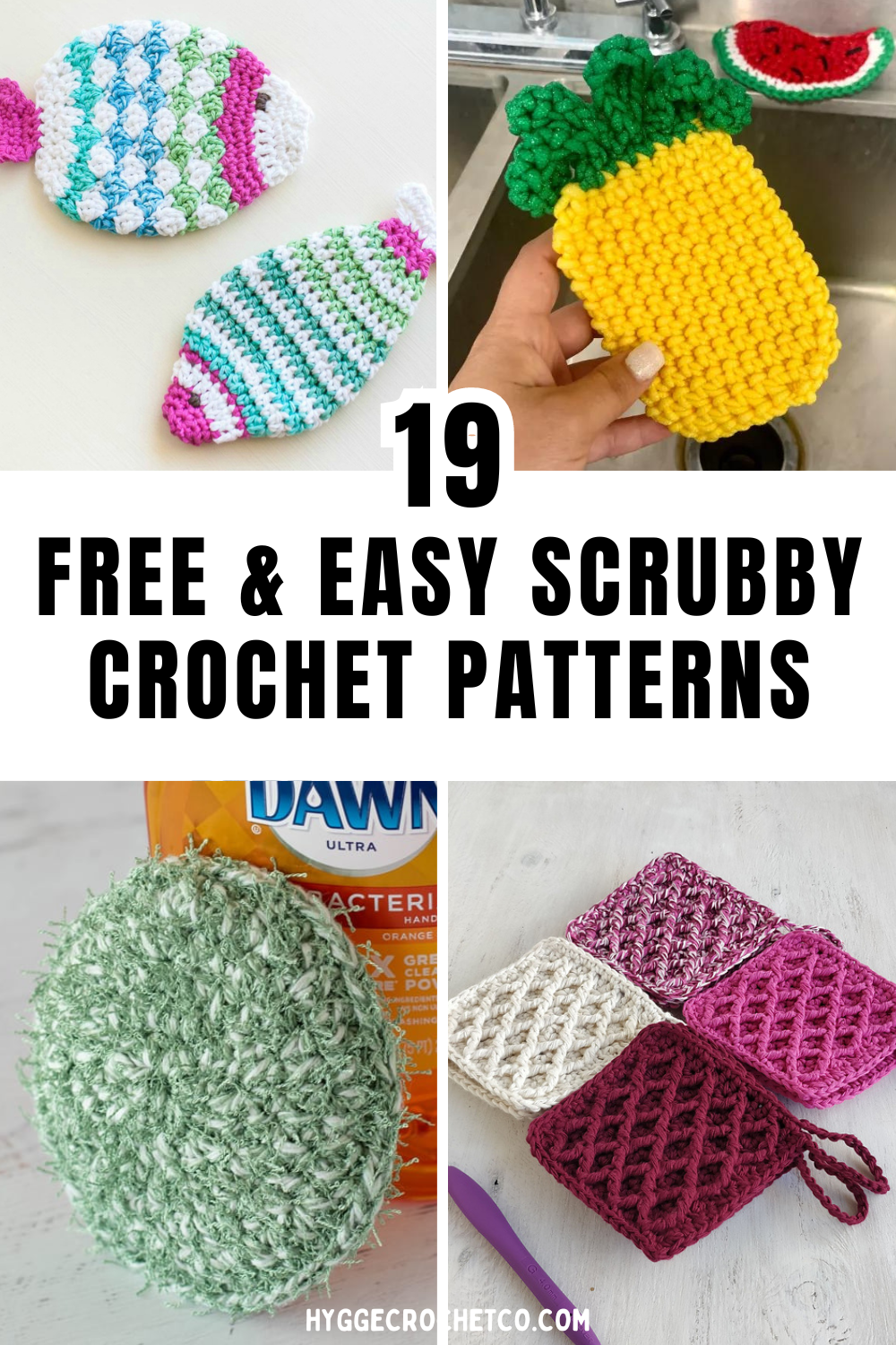 19 Free & Easy Scrubby Crochet Patterns